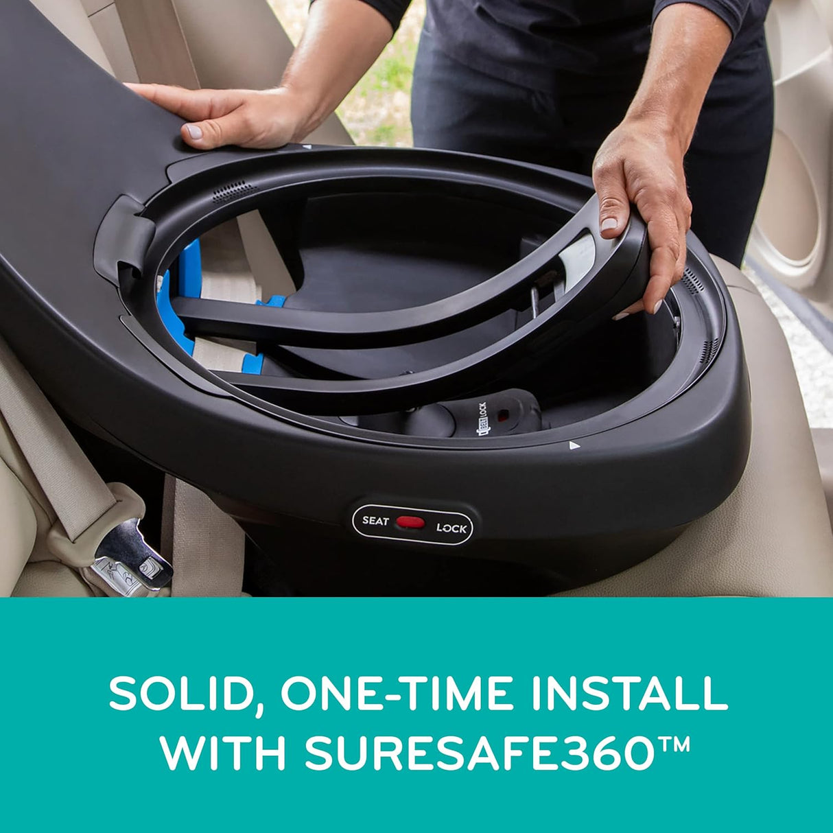 Evenflo Asiento giratorio todo en uno para automóvil  funda