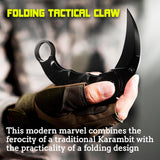 Cuchillo Karambit Táctico de Resorte para Caza y Camping