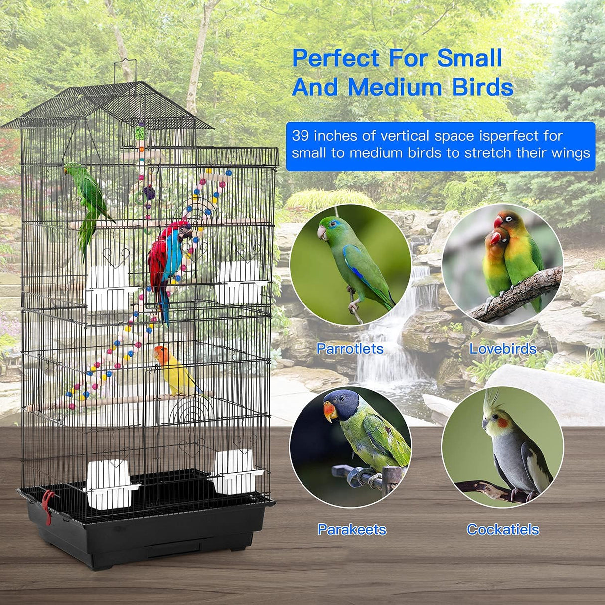 Cubierta de techo de 39 pulgadas accesorios de jaulas BestPet