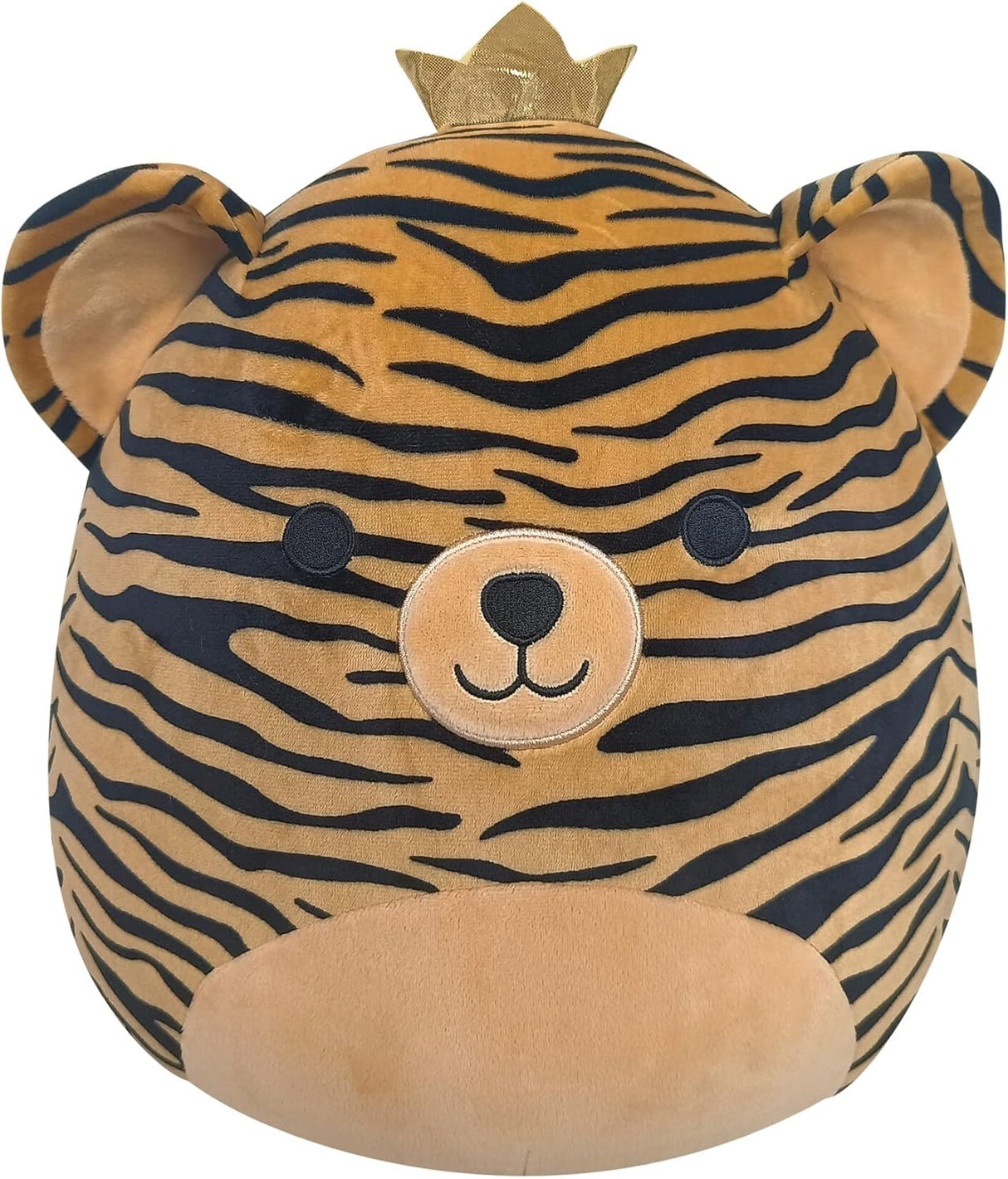 Peluche tigre marrón de 14 pulgadas con corona Squishmallows
