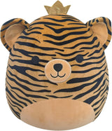 Peluche tigre marrón de 14 pulgadas con corona Squishmallows