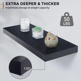 Estanterías Flotantes 2 Pack de Madera - 24 W x 9 D x 1.6 H