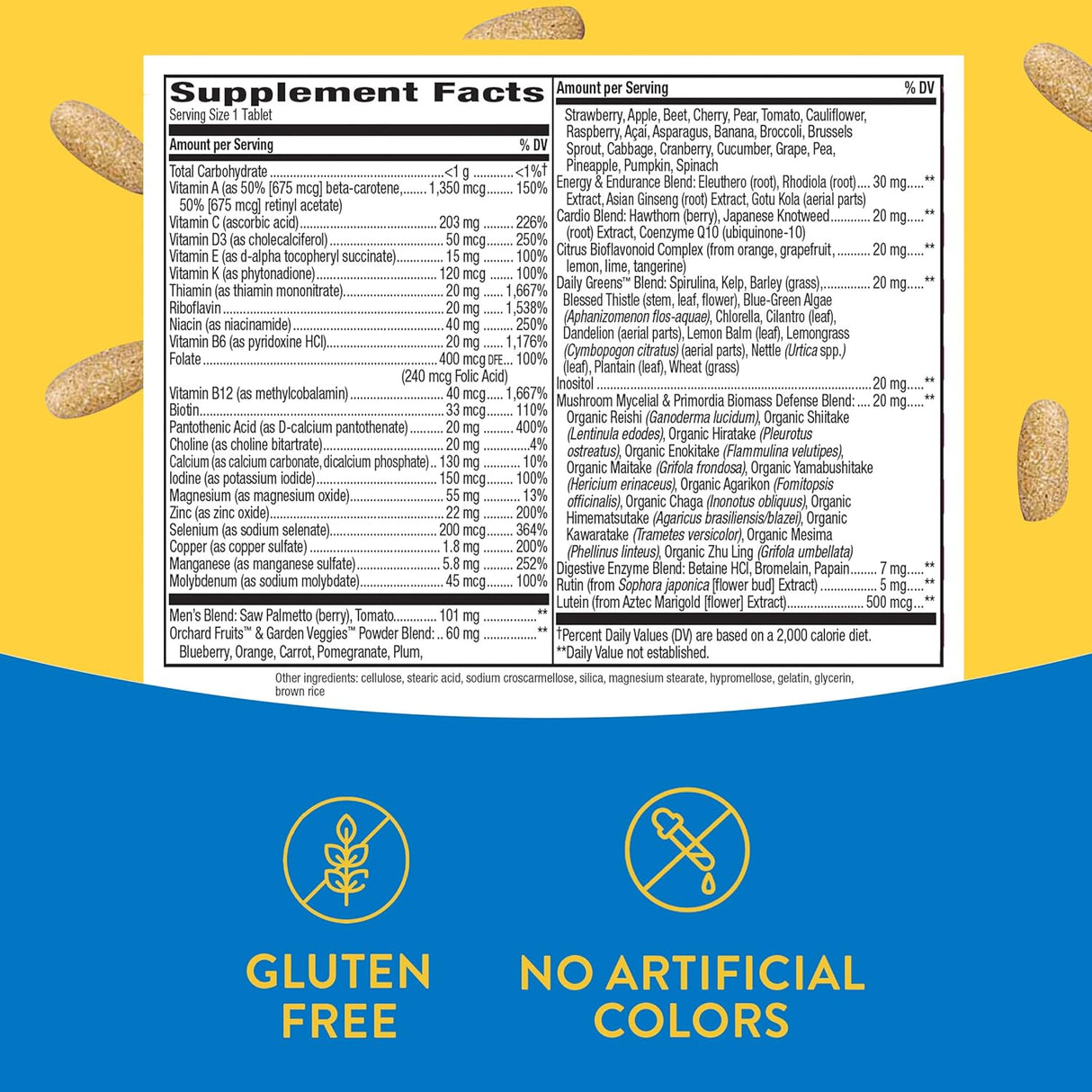 Suplementos Alimenticios  Multivitamínico completo de hombre