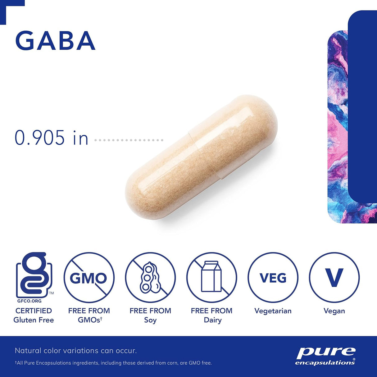 Suplementos  Pure Encapsulations GABA estrés ocasional