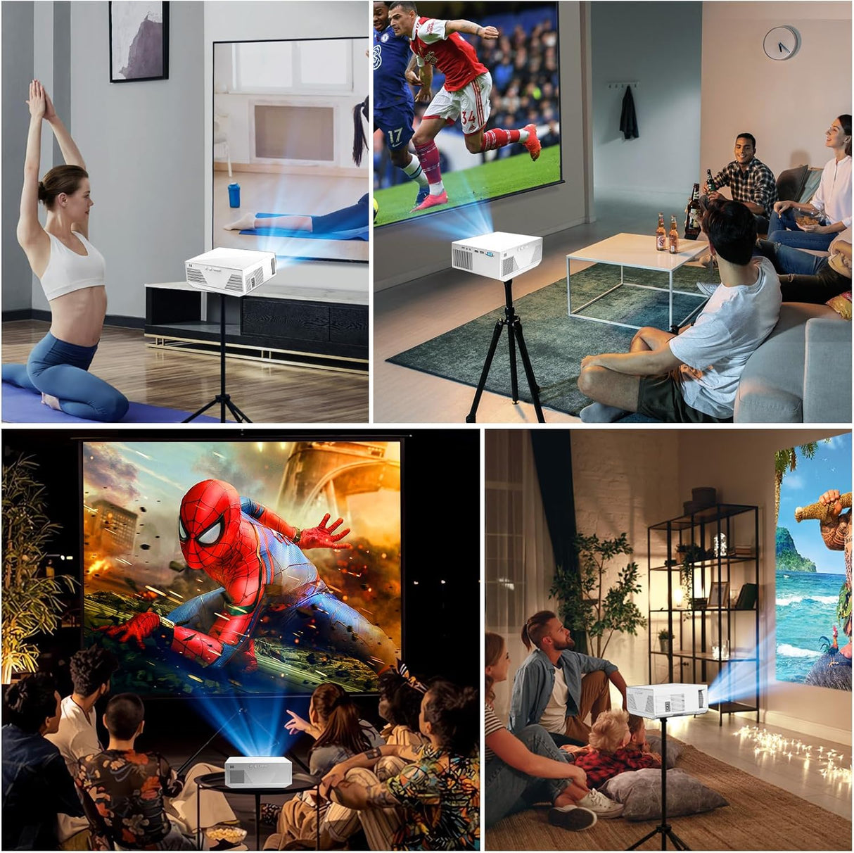 Proyector Mini 16000 Lumens Full HD WiFi Bluetooth Portátil