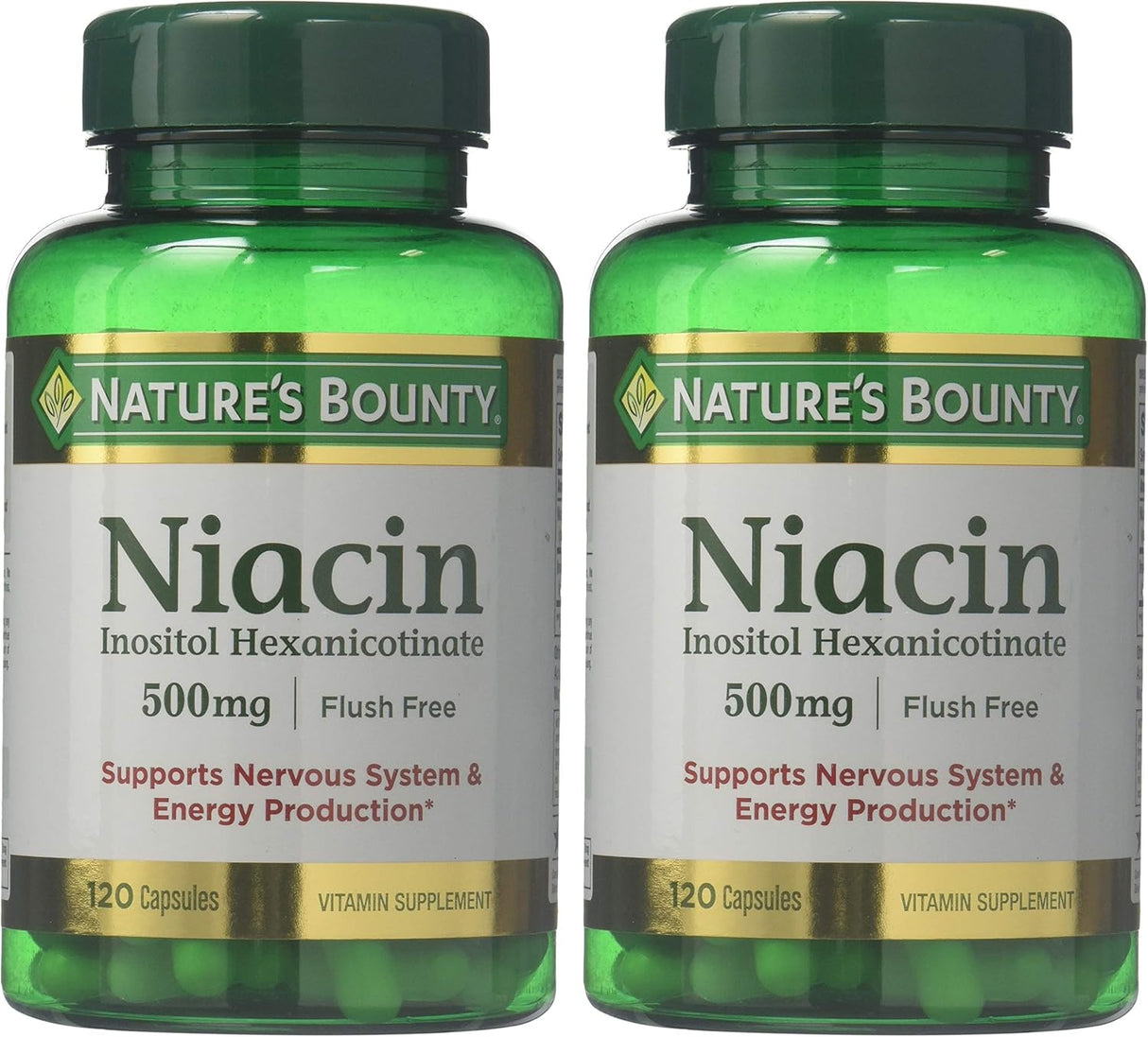 Suplemento Niacina libre 500 mg 240 Cápsulas 2 pack 120 und