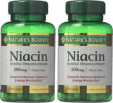 Suplemento Niacina libre 500 mg 240 Cápsulas 2 pack 120 und