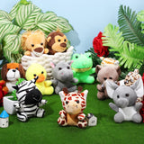 12 Piezas Mini Animales de Peluche - Juguetes de Fiesta