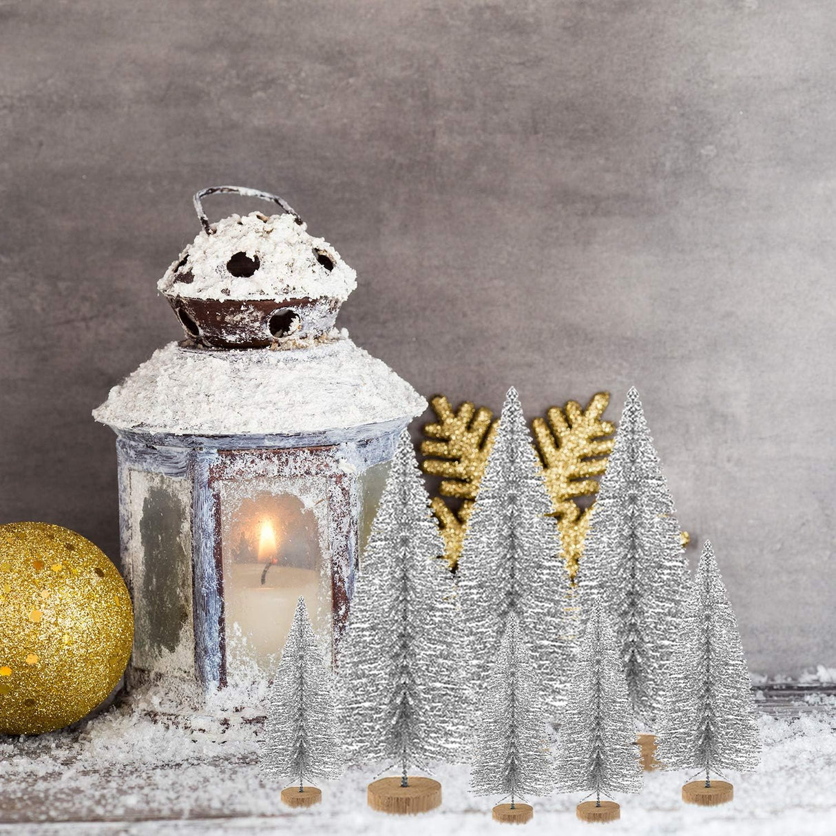 Mini Árboles de Navidad KUUQA 48 Pcs Botella para Decoración