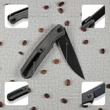 Cuchillo plegable de bolsillo para EDC con bloqueo de forro