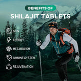 Tabletas de Shilajit Himalayan Orgánico 30,000 mg 60u