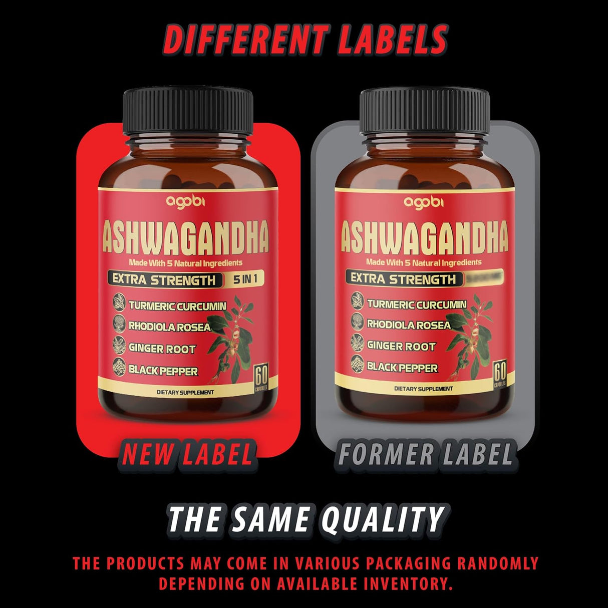 Suplemento de Ashwagandha 5200mg - 3 Paquetes 60 Cápsulas