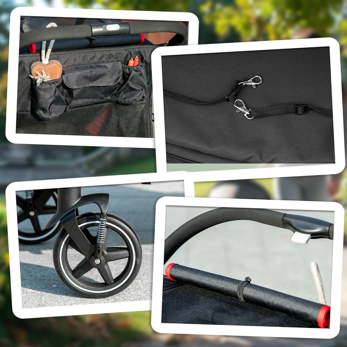 Carrito para perros PawHut, hasta 30 kg, plegable, con ruedas