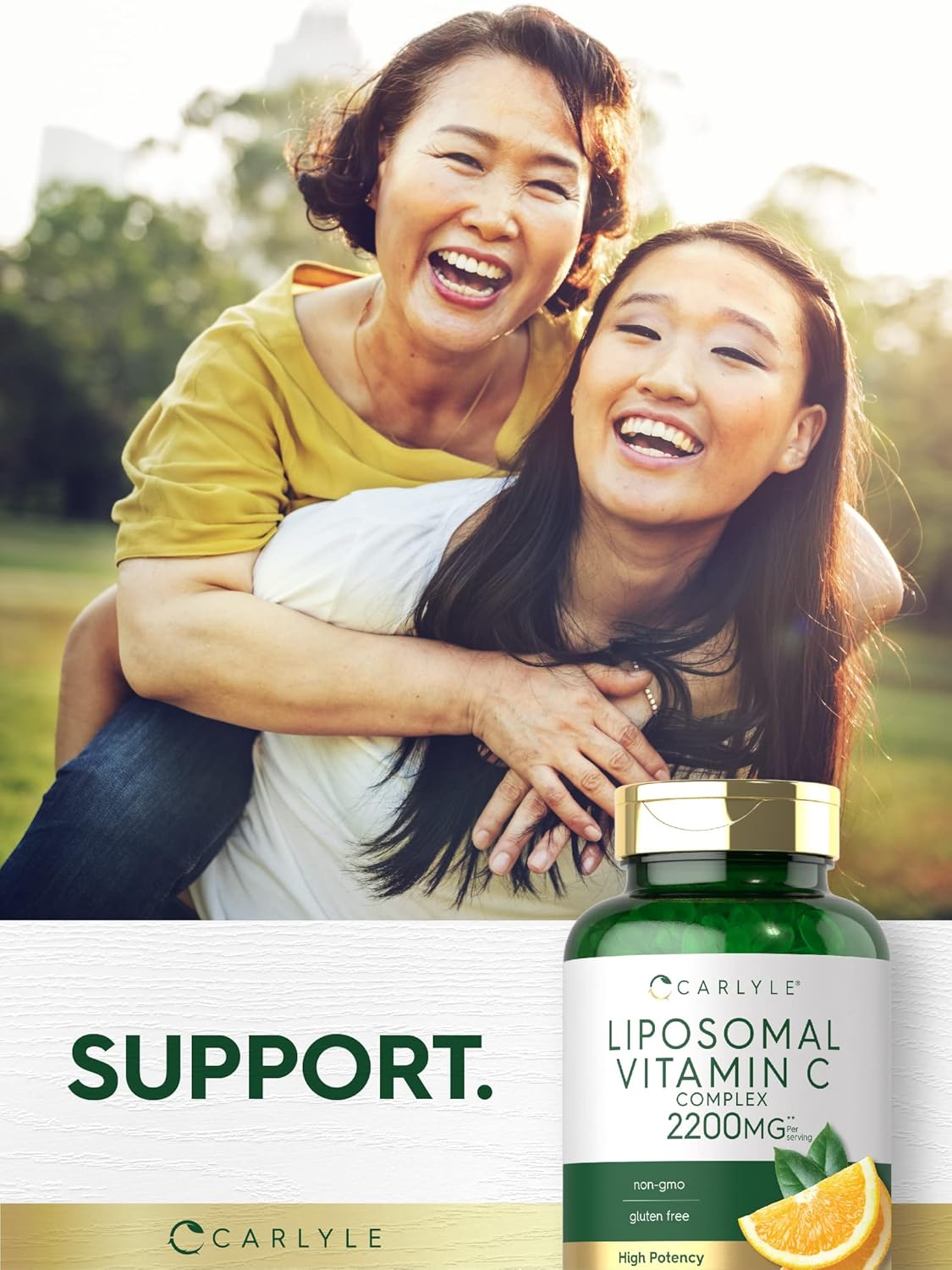 Suplementos  Vitamina C liposomal  2200 mg 90 und sin gluten