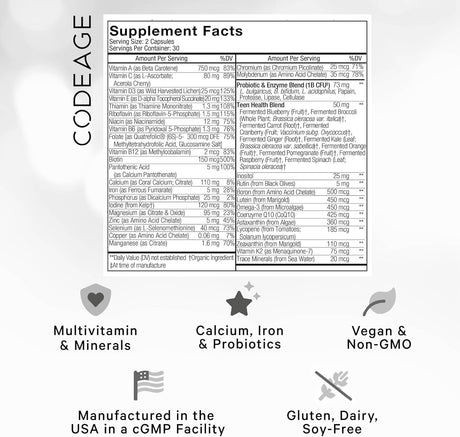 Suplemento Teen Multivitamínico integrales orgánicos 60 und