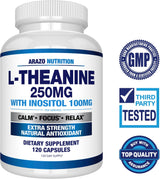 Suplemento L-Teanina 250mg (Extra Fuerza) con Inositol 100mg