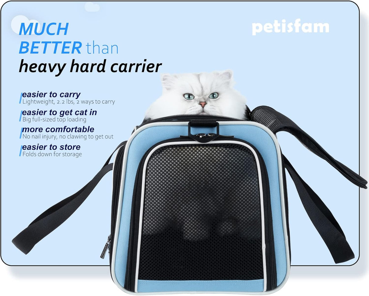 Transportín para gatos y cachorros - Petisfam, Aprobado TSA