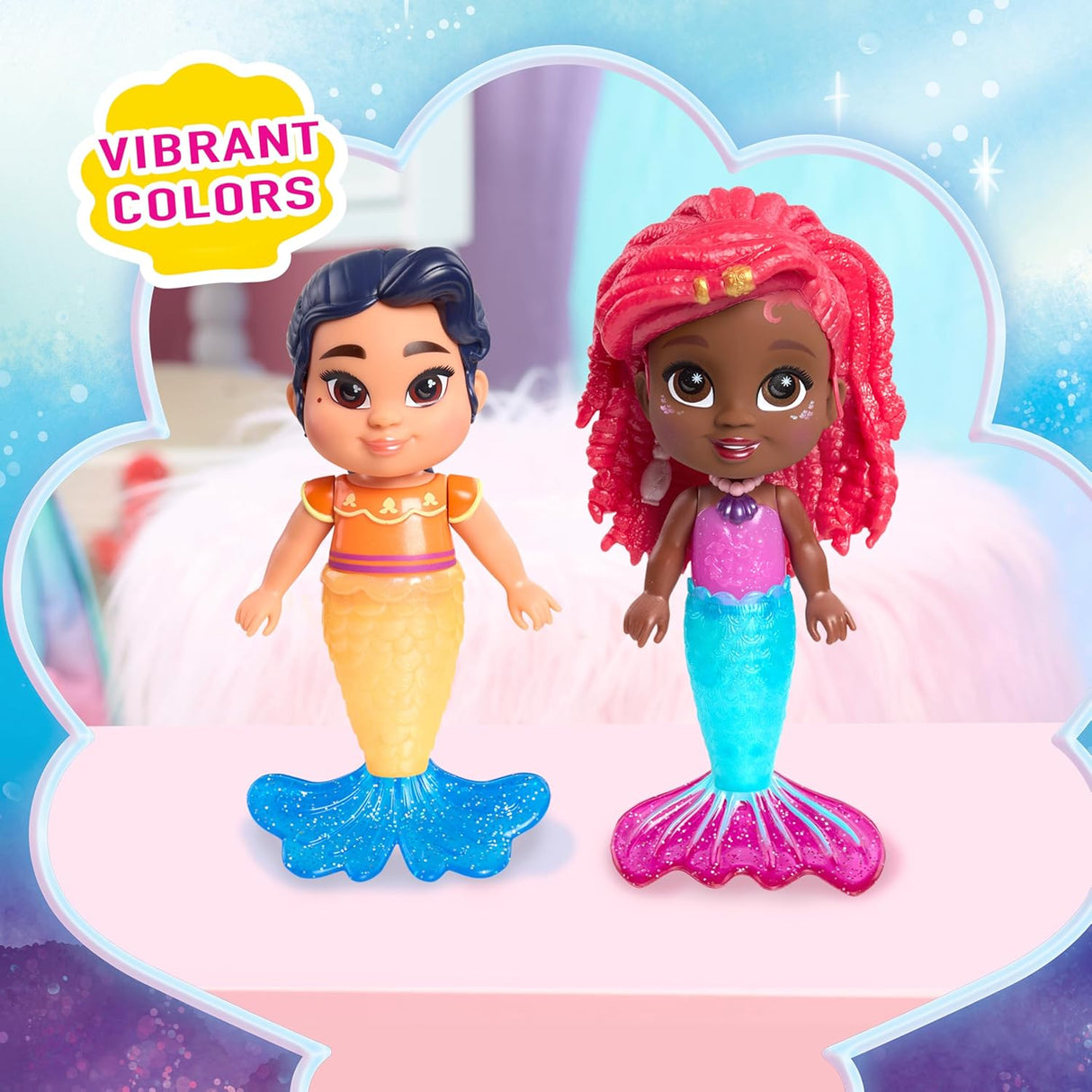 Muñeca Ariel Pop Tails Deluxe 19 Piezas Just Play 7.5 Pulgadas