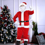 Traje de Papá Noel de terciopelo para adultos Talla L 10 pza