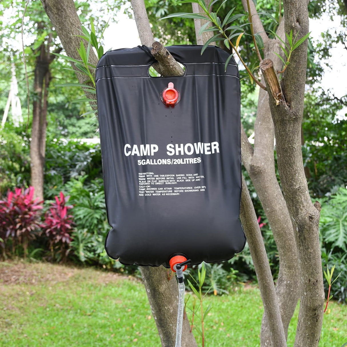 Bolsa de Ducha Solar 20L con Manguera y Cabezal Desmontable