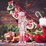 Figuras de soldado navideño, decoraciones de Navidad, 14 pulgadas