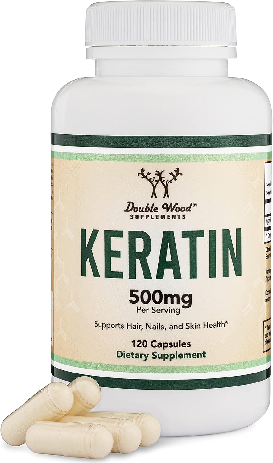Vitaminas de Keratina para Cabello, Piel y Uñas, Double Wood