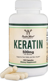 Vitaminas de Keratina para Cabello, Piel y Uñas, Double Wood