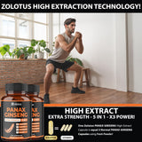 Zolotus Ginseng y Ginkgo Biloba, 240 Cápsulas, Energía y Enfoque