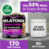 Melatonina para Perros - 170 Chews - Alivio Estrés y Ansiedad