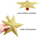 Estrella Decorativa para Árbol de Navidad 8 Pulgadas Glitter