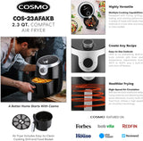 Freidora de aire COSMO COS-23AFAKB 2.3QT, 1000W, temporizador