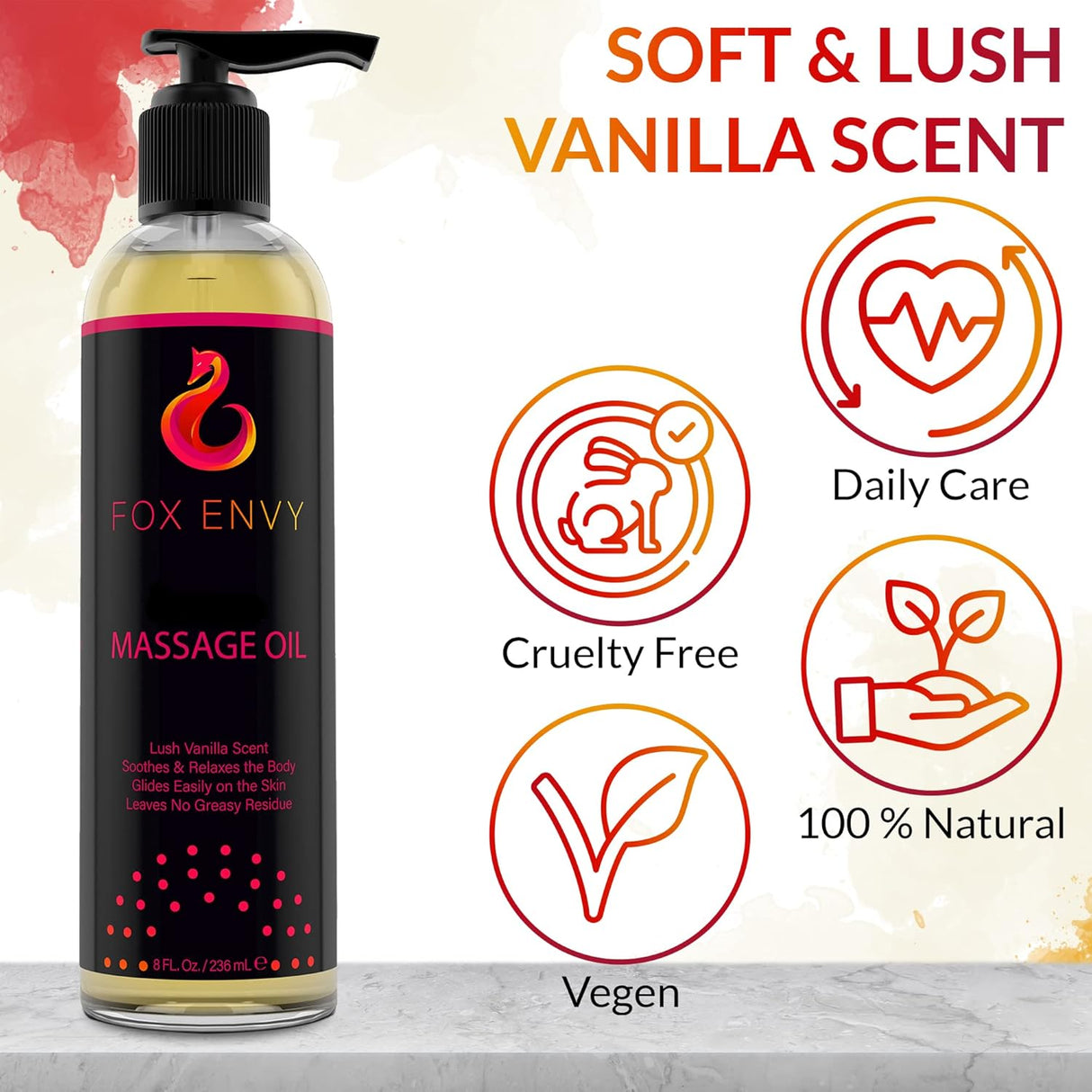 Aceite de masaje corporal para terapia de masaje Fox Envy