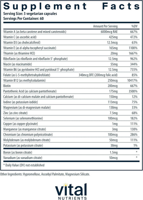 Multinutrientes Vital Nutrients - Fórmula Citrato/Malato 2