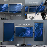 Soporte de Tres Monitores VIVO, Ajustable, STAND-V003FG