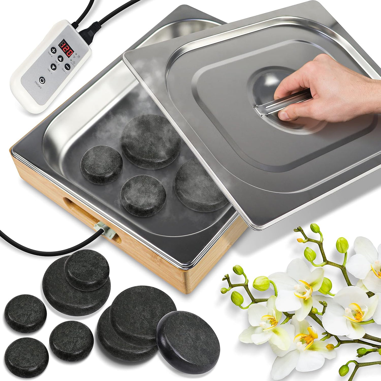 Piedras para Masajes portátil SERENELIFE PSLMSGST20
