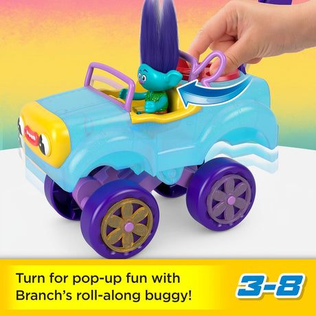 Carrito Branch de Trolls de Fisher-Price con figura para jugar