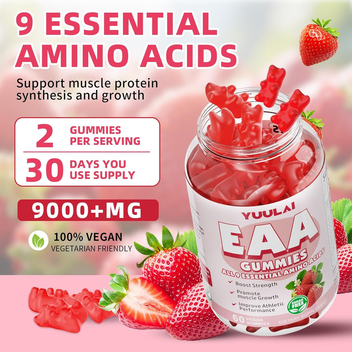 Pack de 2 Gummies EAA Aminoácidos Esenciales 120u