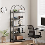 Estantería de 5 niveles IDEALHOUSE, estructura metálica, modelo arched