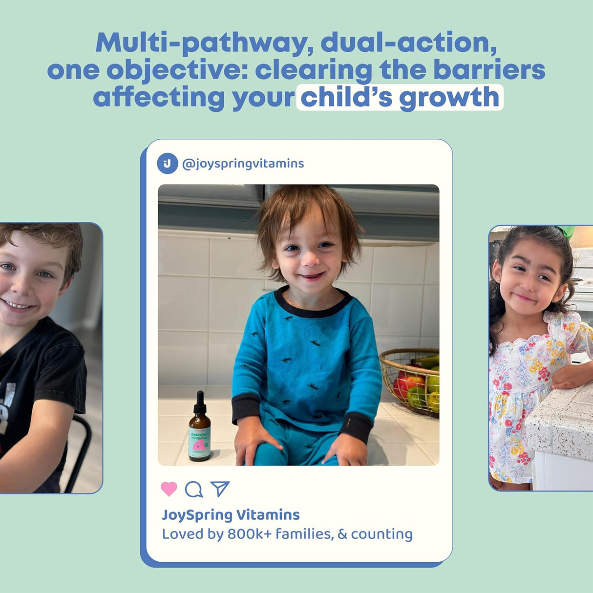 JoySpring DetoxZee gotas para niños, limpieza natural con zeolita y cilantro