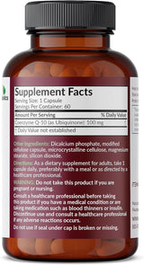 CoQ10 100 MG para Energía Celular, 60 Cápsulas Vegetarianas