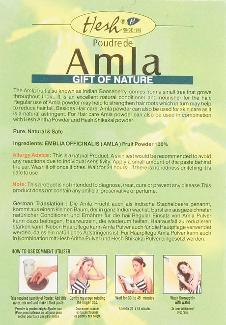 Polvo de Amla 100% Natural Hesh Pharma 100 g (3.6 oz)