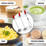 Espumador de leche recargable con estuche, modelo Froth N Go