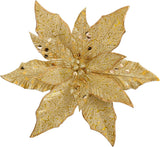 Flores Poinsettia Artificial Briful, Set de 4, 12'' Grandes