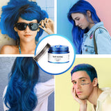 efly color cera para el cabello para niñas de azul.