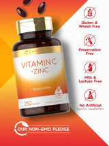 Carlyle Vitamina C con Zinc | 250 Softgels | Bioavailable