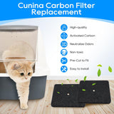 Paquete de 6 filtros de carbono para cajas de gatos Cunina