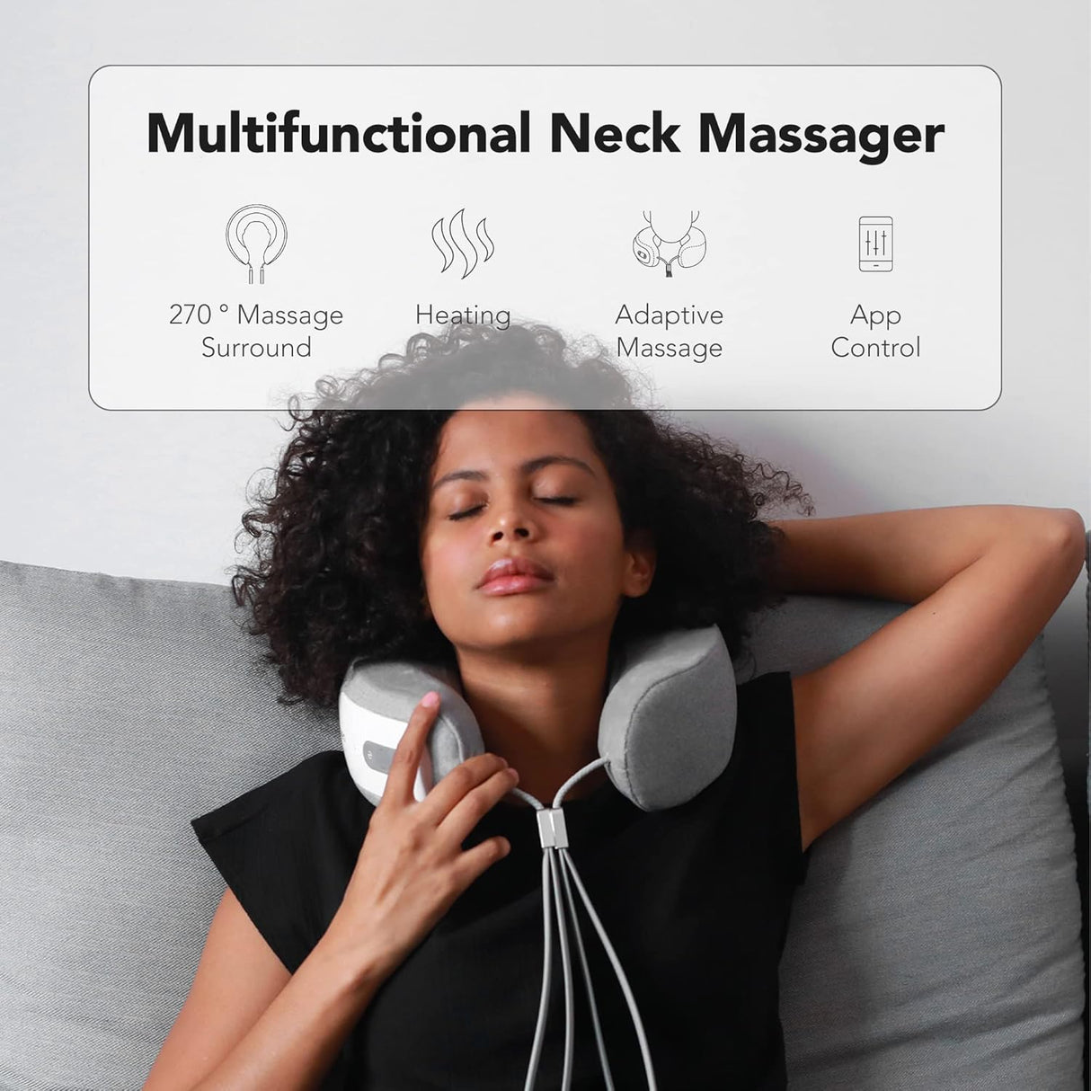 Masajeador de Cuello Breo iNeck3 Pro, Shiatsu, Calor, Portátil
