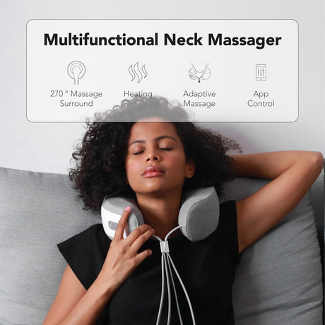 Masajeador de Cuello Breo iNeck3 Pro, Shiatsu, Calor, Portátil
