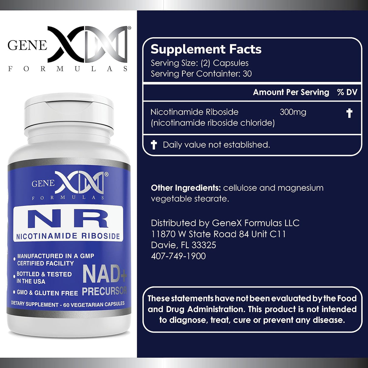 Suplemento NAD Niagen Nicotinamide Riboside reparador de ADN