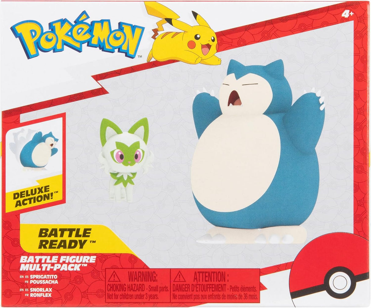 Figuras de Batalla Pokémon 2 Pack: Sprigatito y Snorlax